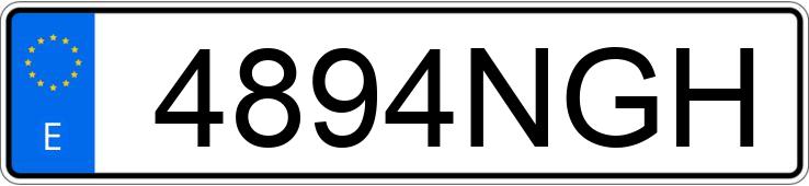 Numer rejestracyjny 4894NGH posiada MERCEDES SLK (172)