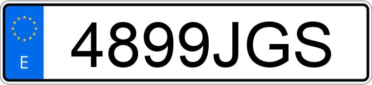 Numer rejestracyjny 4899JGS posiada RENAULT KANGOO