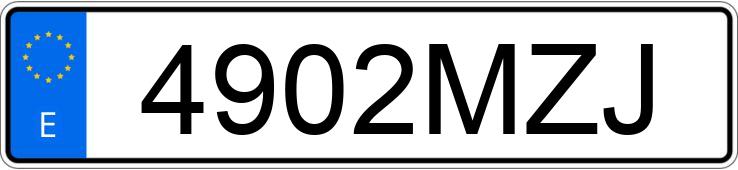 Numer rejestracyjny 4902MZJ posiada TOYOTA BZ4X