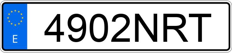 Numer rejestracyjny 4902NRT posiada MERCEDES SLS