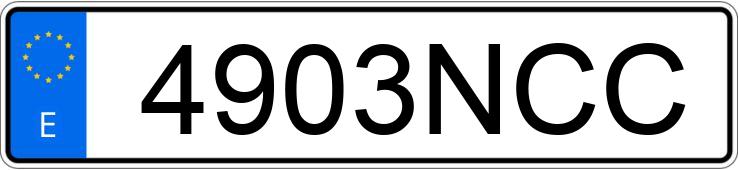 Numer rejestracyjny 4903NCC posiada MAZDA MAZDA3