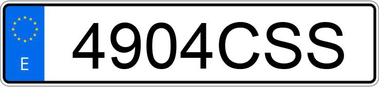 Numer rejestracyjny 4904CSS posiada VOLKSWAGEN PASSAT