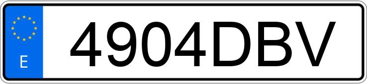 Numer rejestracyjny 4904DBV posiada VOLKSWAGEN PASSAT
