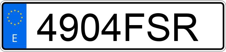 Numer rejestracyjny 4904FSR posiada SANTANA ANIBAL Numer rejestracyjny 4904FSR posiada SANTANA ANIBAL