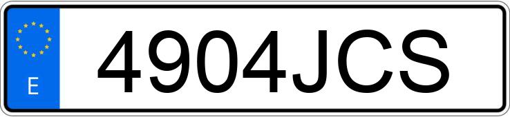 Numer rejestracyjny 4904JCS posiada VOLKSWAGEN GOLF SPORTSVAN