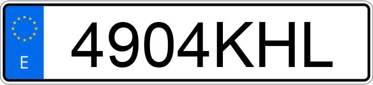 Numer rejestracyjny 4904KHL posiada RENAULT CLIO