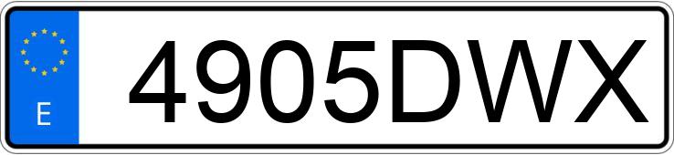 Numer rejestracyjny 4905DWX posiada VOLKSWAGEN PASSAT
