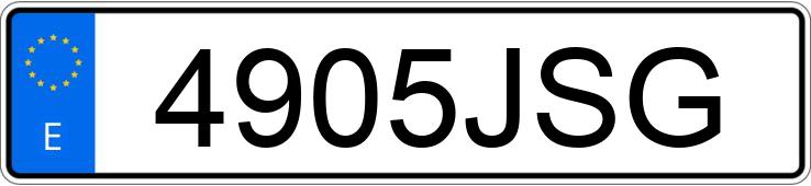 Numer rejestracyjny 4905JSG posiada AUDI A4