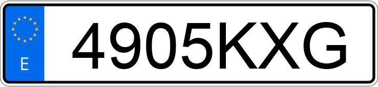 O número de registro 4905KXG tem HYUNDAI KONA