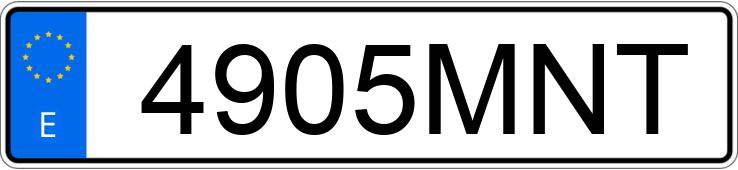 Numer rejestracyjny 4905MNT posiada YAMAHA TENERE