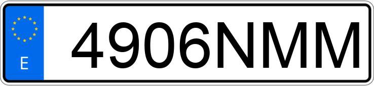 Numer rejestracyjny 4906NMM posiada RENAULT 4