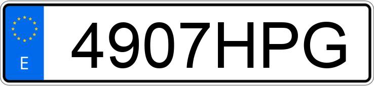 Numer rejestracyjny 4907HPG posiada PEUGEOT PARTNER Numer rejestracyjny 4907HPG posiada PEUGEOT PARTNER