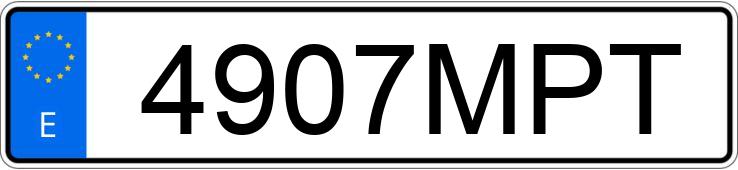Numer rejestracyjny 4907MPT posiada PEUGEOT 308
