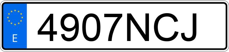 Numer rejestracyjny 4907NCJ posiada MERCEDES V (638-639-447)