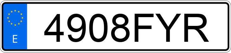 Numer rejestracyjny 4908FYR posiada MERCEDES E (211)