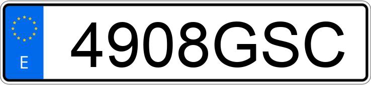 Numer rejestracyjny 4908GSC posiada PEUGEOT 207