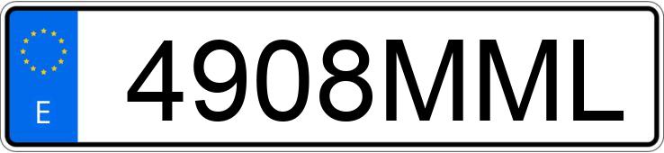 Numer rejestracyjny 4908MML posiada BMW R 1250