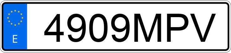 Numer rejestracyjny 4909MPV posiada KIA STONIC