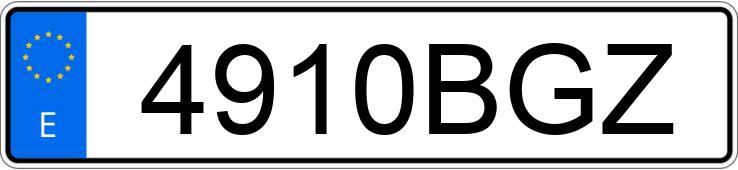 Numer rejestracyjny 4910BGZ posiada BMW SERIE 3