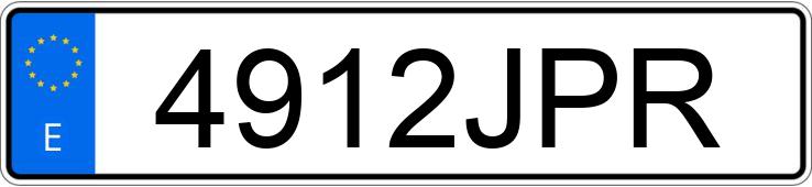 Numer rejestracyjny 4912JPR posiada AUDI A7 SPORTBACK
