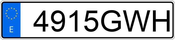 Numer rejestracyjny 4915GWH posiada MERCEDES E 250 (210)