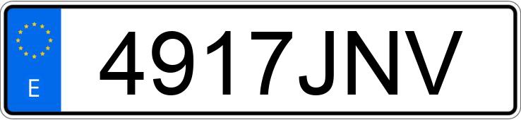 Numer rejestracyjny 4917JNV posiada VOLKSWAGEN GOLF