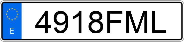 Die Registrierungsnummer 4918FML hat BMW X3