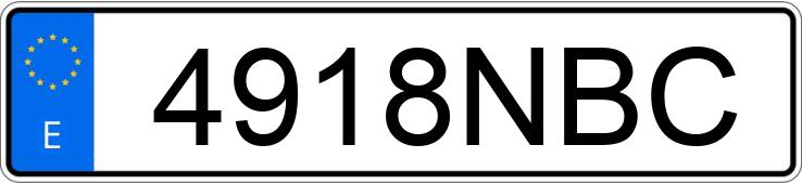 Numer rejestracyjny 4918NBC posiada VOLKSWAGEN GOLF