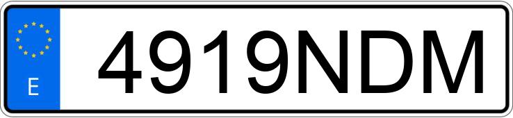 Numer rejestracyjny 4919NDM posiada HONDA CIVIC