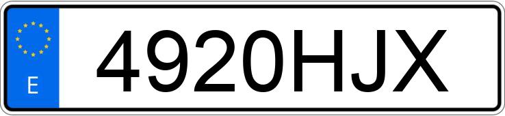 Numer rejestracyjny 4920HJX posiada MERCEDES C (204)