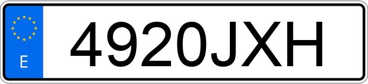 Numer rejestracyjny 4920JXH posiada VOLKSWAGEN TOURAN