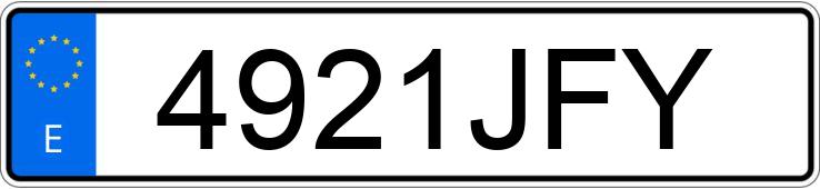 Numer rejestracyjny 4921JFY posiada FORD TRANSIT