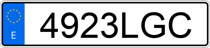 Die Registrierungsnummer 4923LGC hat MERCEDES E (213)