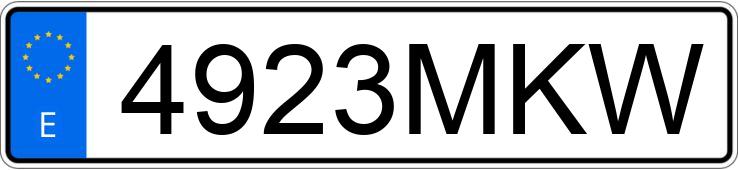 Numer rejestracyjny 4923MKW posiada KTM 790 ADVENTURE