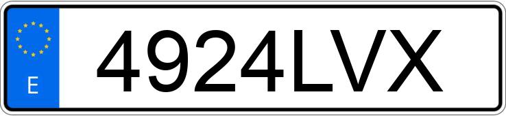 Numer rejestracyjny 4924LVX posiada PORSCHE CAYENNE