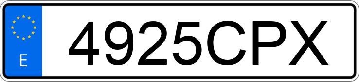 Numer rejestracyjny 4925CPX posiada BMW SERIE 3