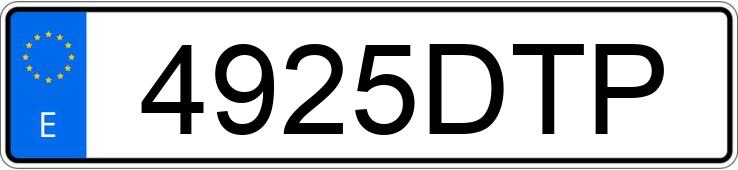 Numer rejestracyjny 4925DTP posiada AUDI A3