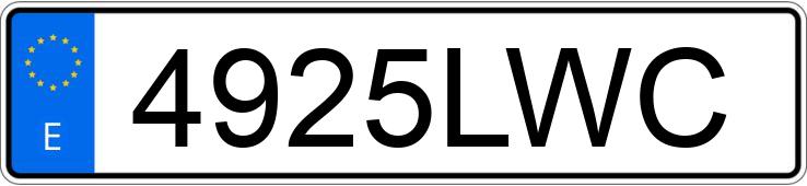 Numer rejestracyjny 4925LWC posiada MAZDA MAZDA3 Numer rejestracyjny 4925LWC posiada MAZDA MAZDA3