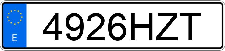 Numer rejestracyjny 4926HZT posiada SUZUKI GRAND VITARA