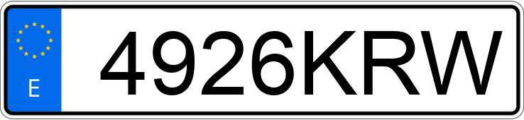 Numer rejestracyjny 4926KRW posiada MITSUBISHI OUTLANDER