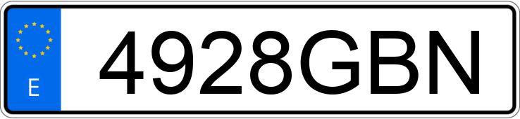 Numer rejestracyjny 4928GBN posiada AUDI A4