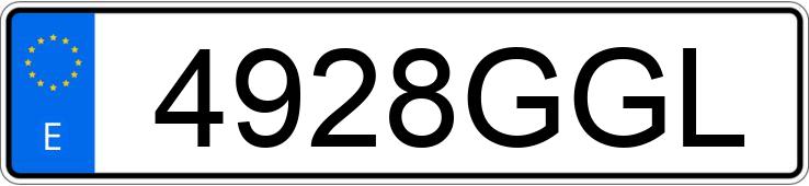 Numer rejestracyjny 4928GGL posiada AUDI A3