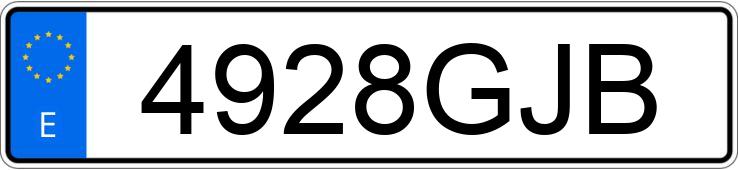 Registreringsnummeret 4928GJB har SEAT IBIZA