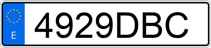 Numer rejestracyjny 4929DBC posiada AUDI A3 SPORTBACK