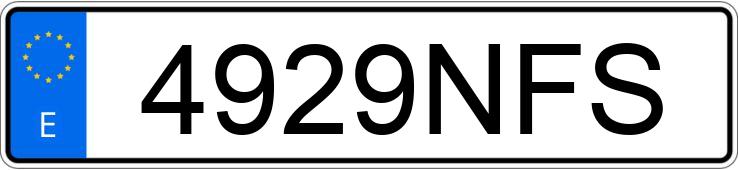 O número de registro 4929NFS tem MERCEDES CLE (236)