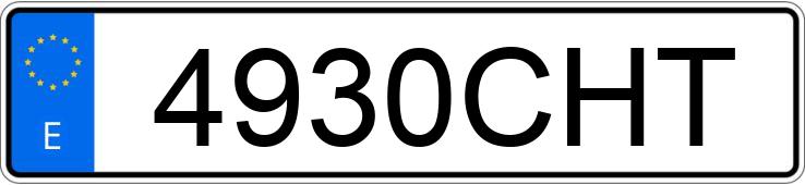 Numer rejestracyjny 4930CHT posiada PEUGEOT 307