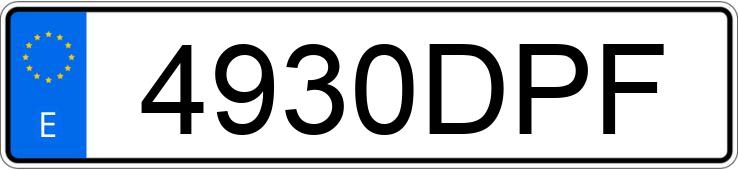 Numer rejestracyjny 4930DPF posiada CITROEN C4