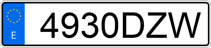 Numer rejestracyjny 4930DZW posiada RENAULT MEGANE