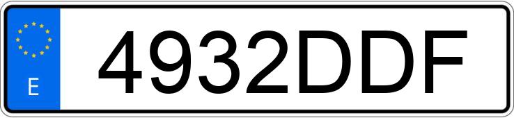 Numer rejestracyjny 4932DDF posiada VOLKSWAGEN PASSAT