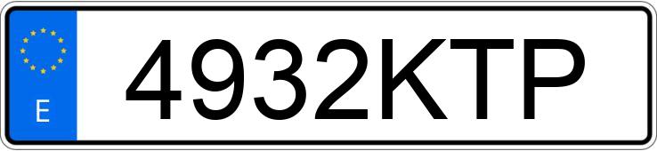 Numer rejestracyjny 4932KTP posiada KIA CEED